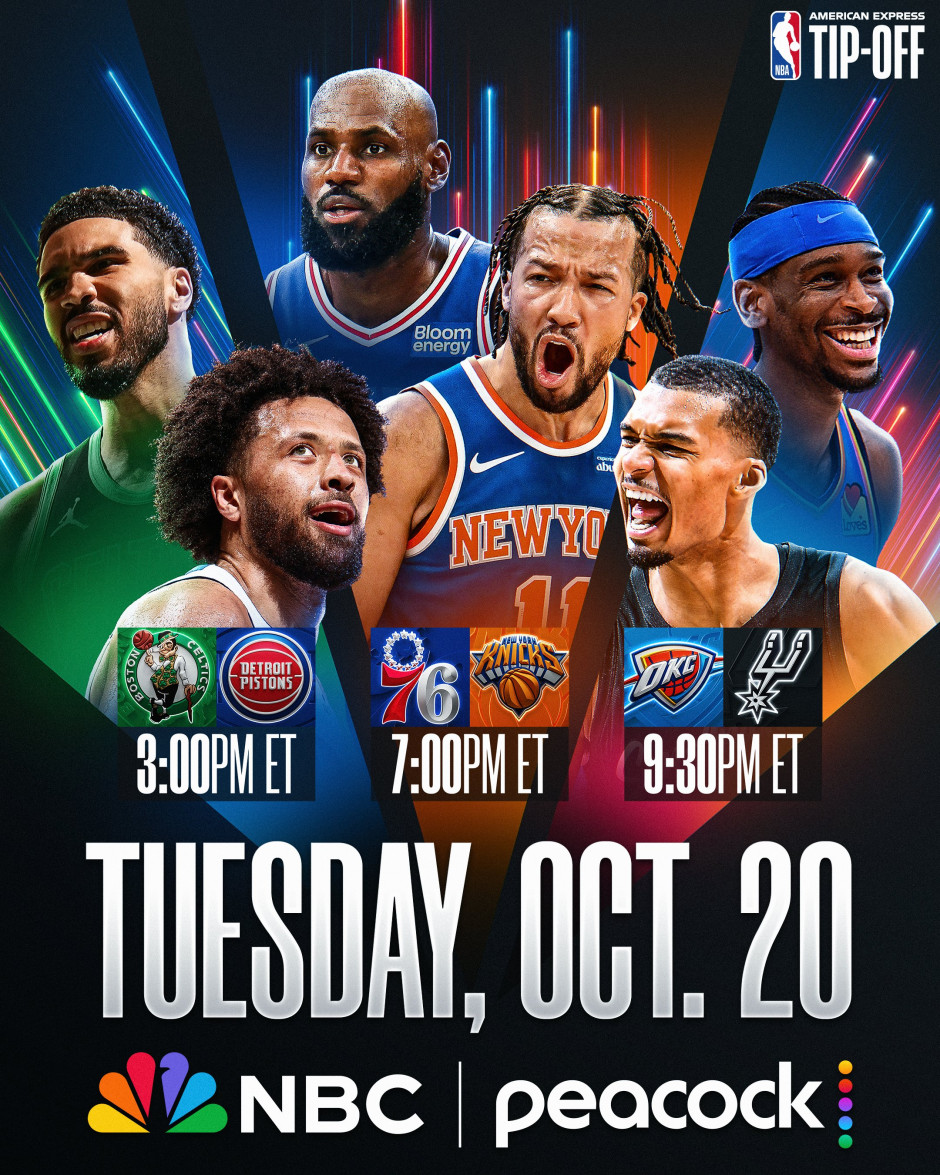 2026NBA新赛季揭幕战赛程时间表&比赛时间 76人能否搅局尼克斯?