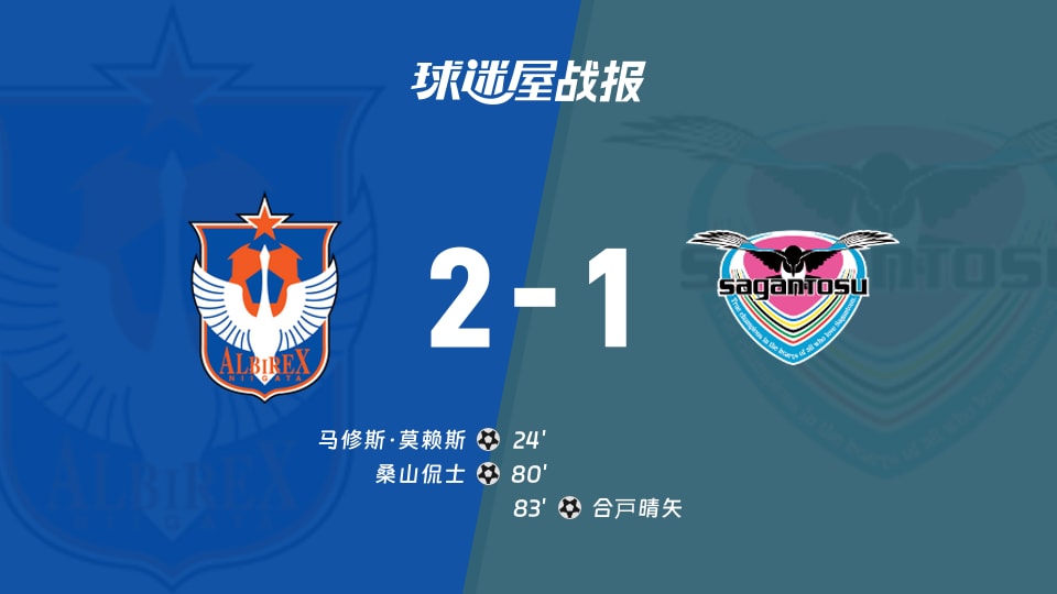 【日职乙联赛第12轮】新潟天鹅vs鸟栖砂岩比赛结果:新潟天鹅(2-1)鸟栖砂岩比分战报(2026年10月21日)