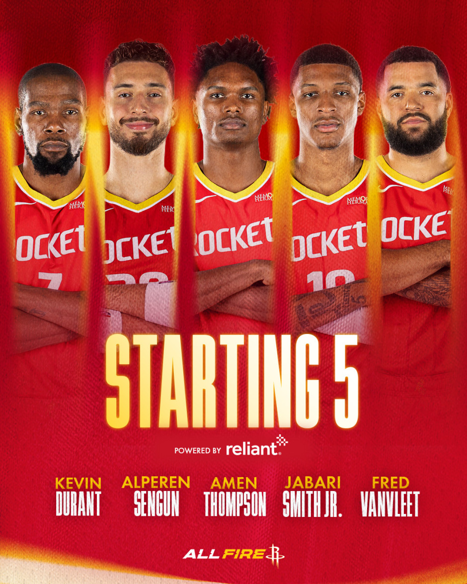 火箭VS独行侠首发名单公布!杜兰特欧文领衔对决 附比赛直播
