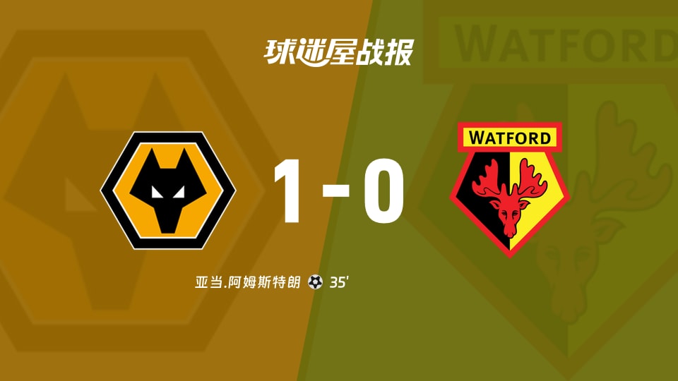 【英冠联赛第12轮】狼队vs沃特福德比赛结果：狼队(1-0)沃特福德比分战报(2026年10月24日)